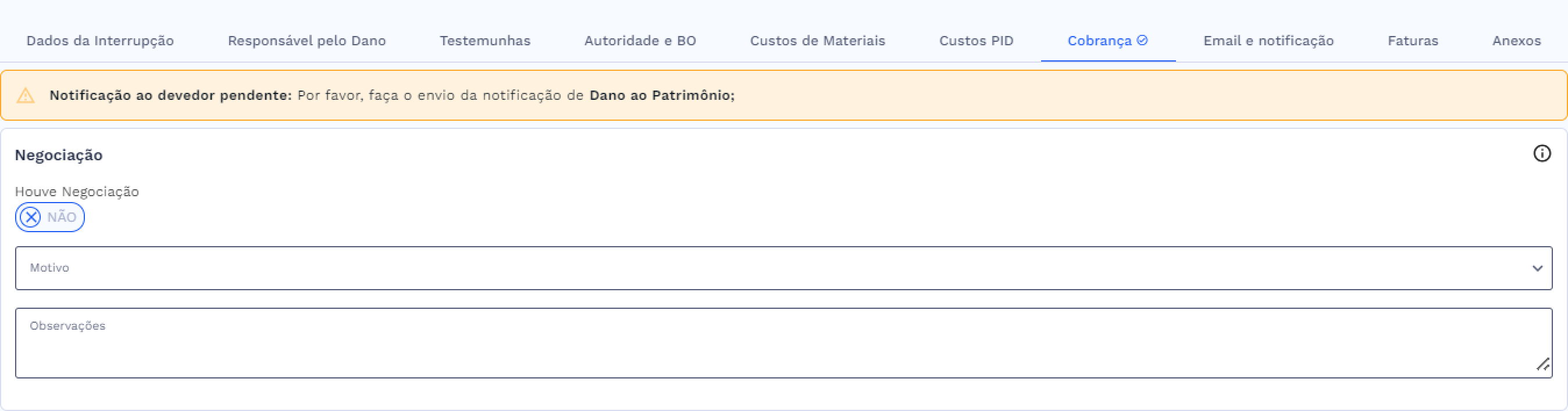 Sem Negociação